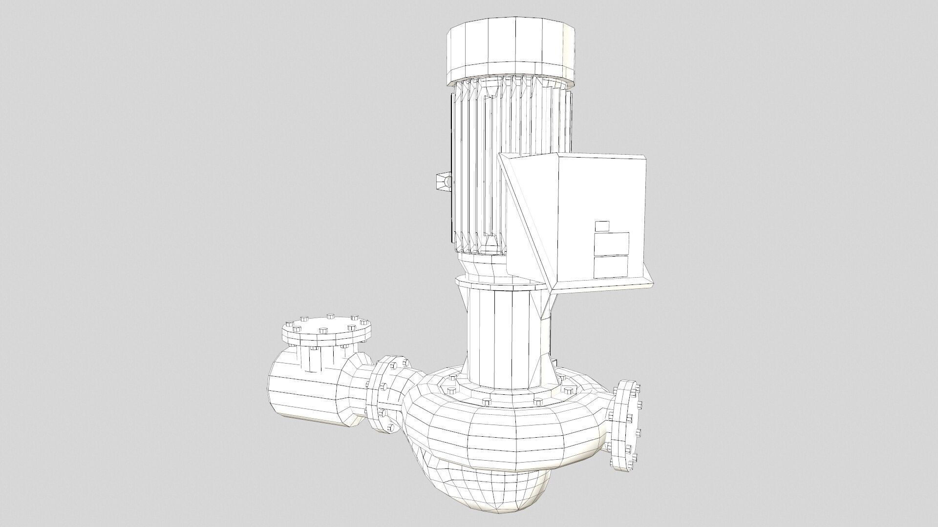 Vertical Pump Low-poly 3D model_11