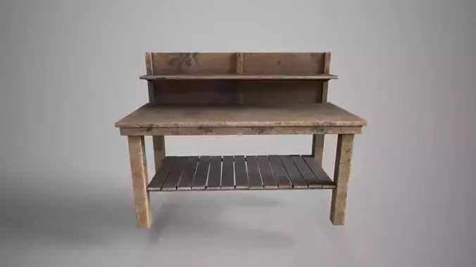 Craftingtable Low-poly 3D model