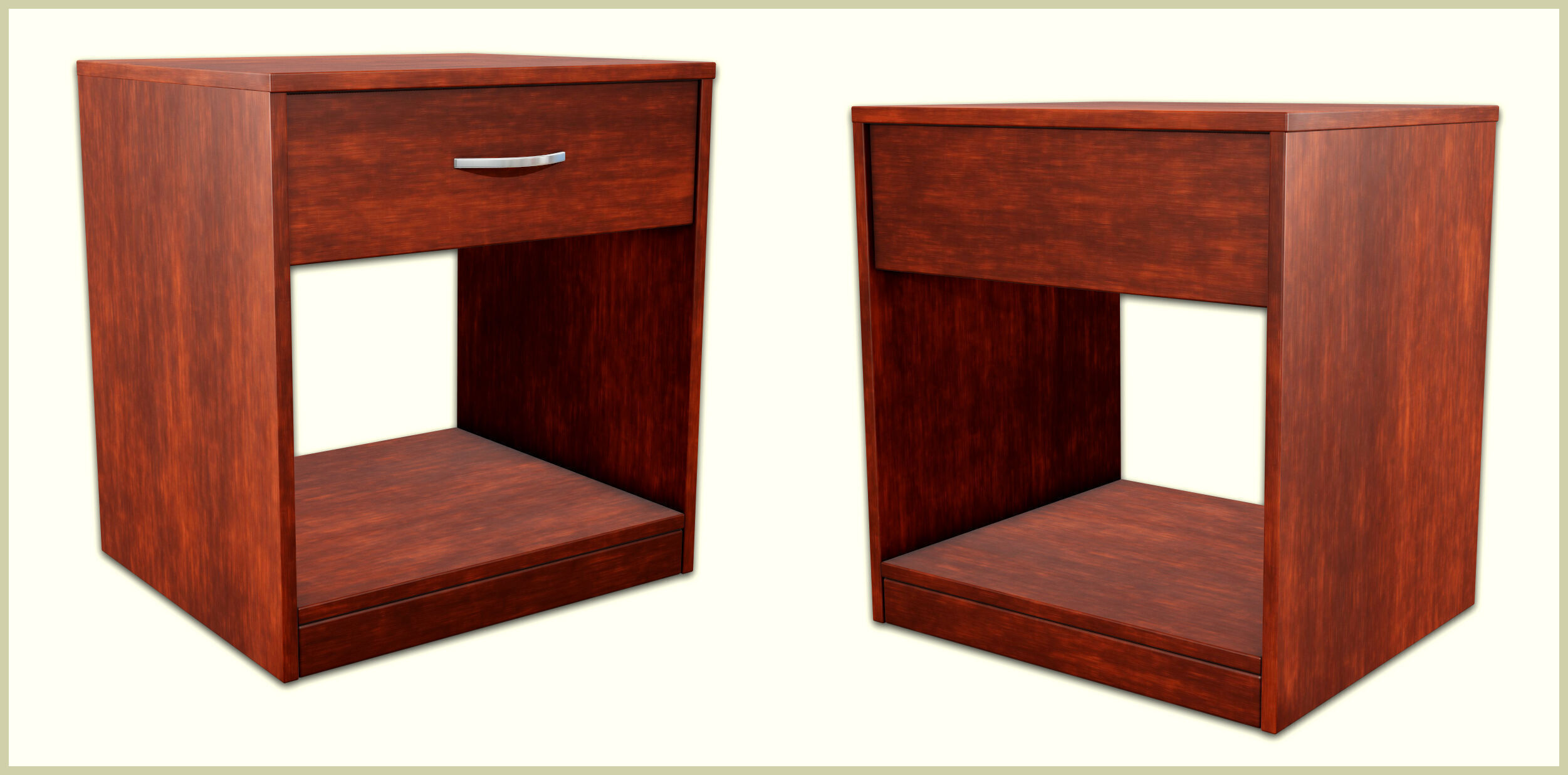 Cabinet Low-poly 3D model_1