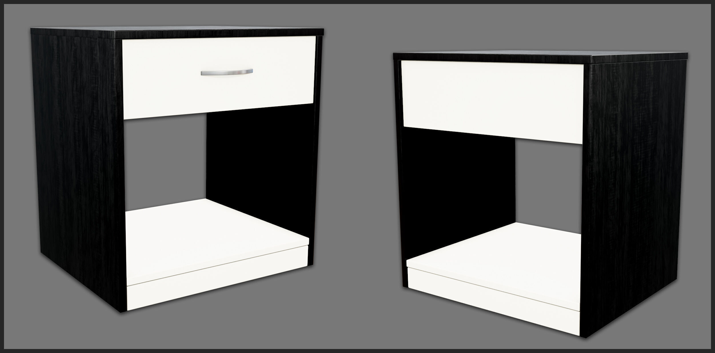 Cabinet Low-poly 3D model_2