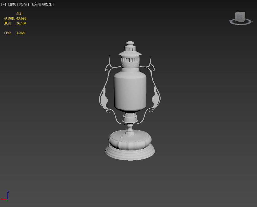 Next generation retro kerosene lamp Low-poly 3D model_3