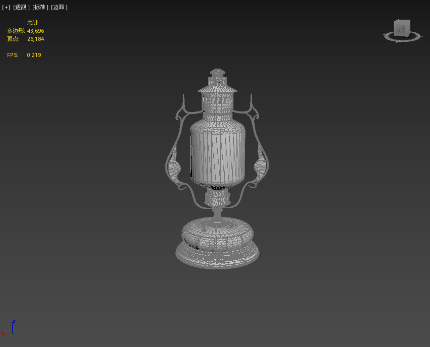 Next generation retro kerosene lamp Low-poly 3D model_2