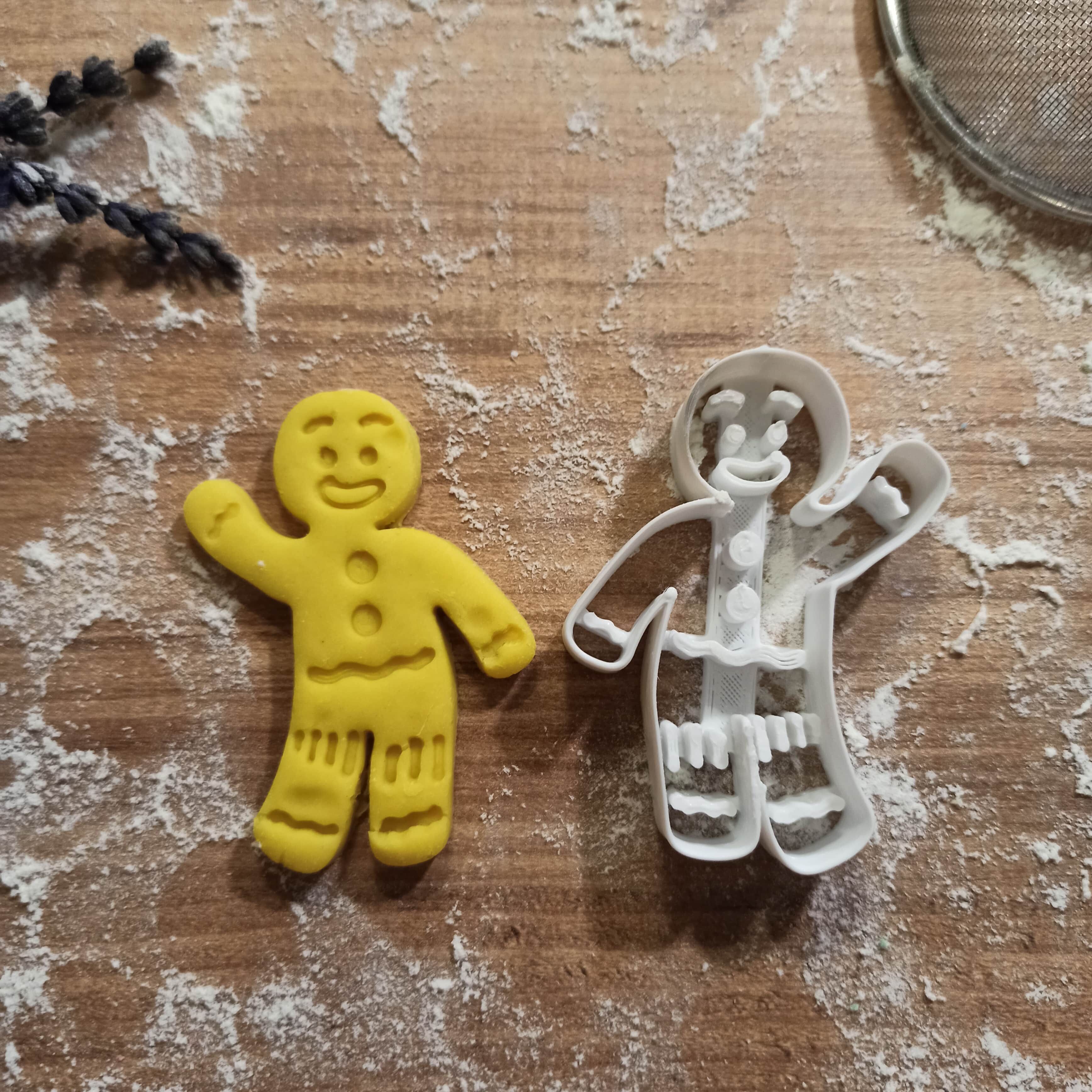Happy Cute Cookie Man Cookie Cutter - Gingerbread Man Cutter 3D print model_3