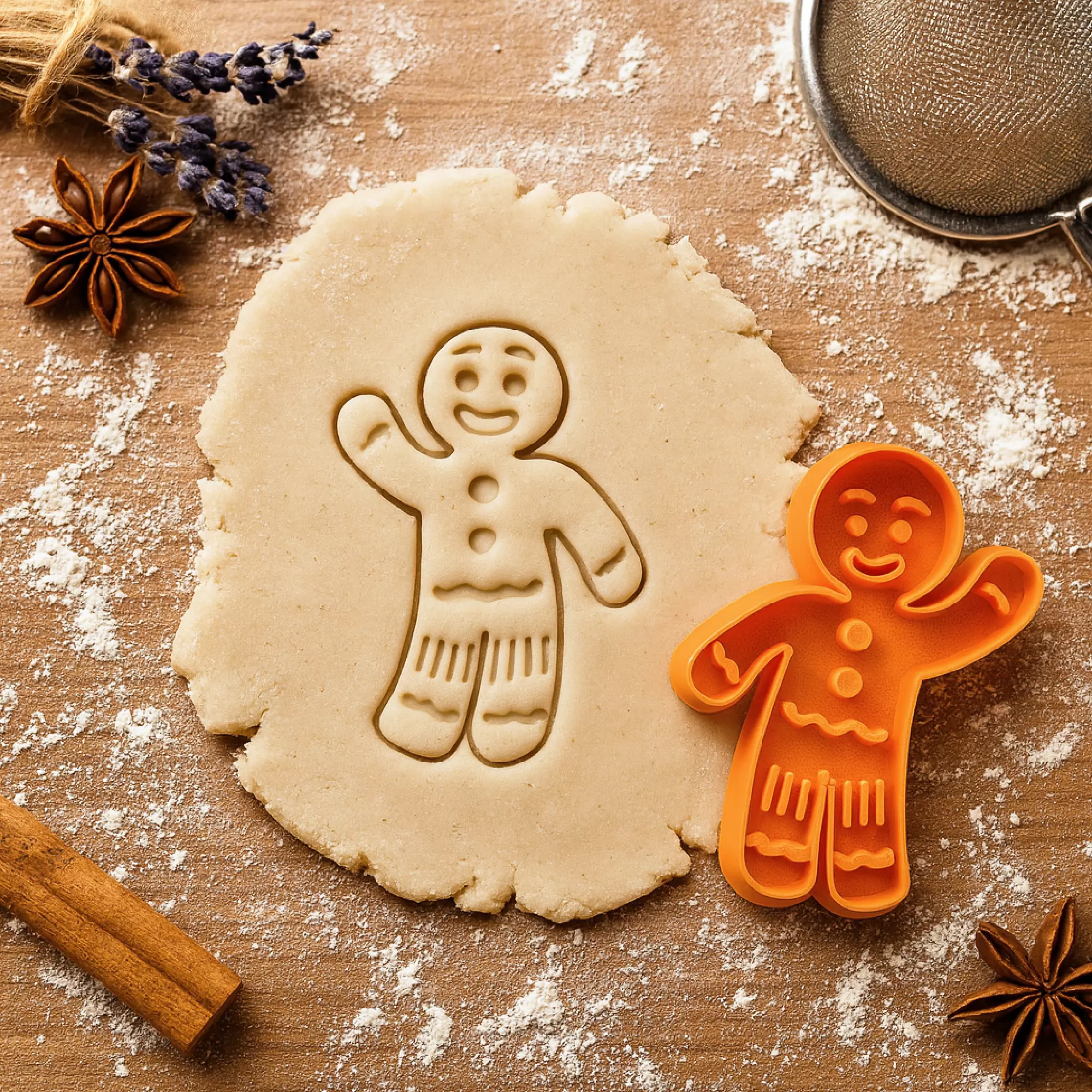 Happy Cute Cookie Man Cookie Cutter - Gingerbread Man Cutter 3D print model_0