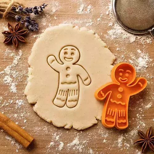 Happy Cute Cookie Man Cookie Cutter - Gingerbread Man Cutter 3D print model