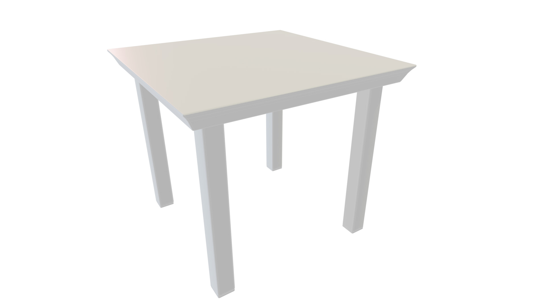 Outdoor Table Low-poly 3D model_5