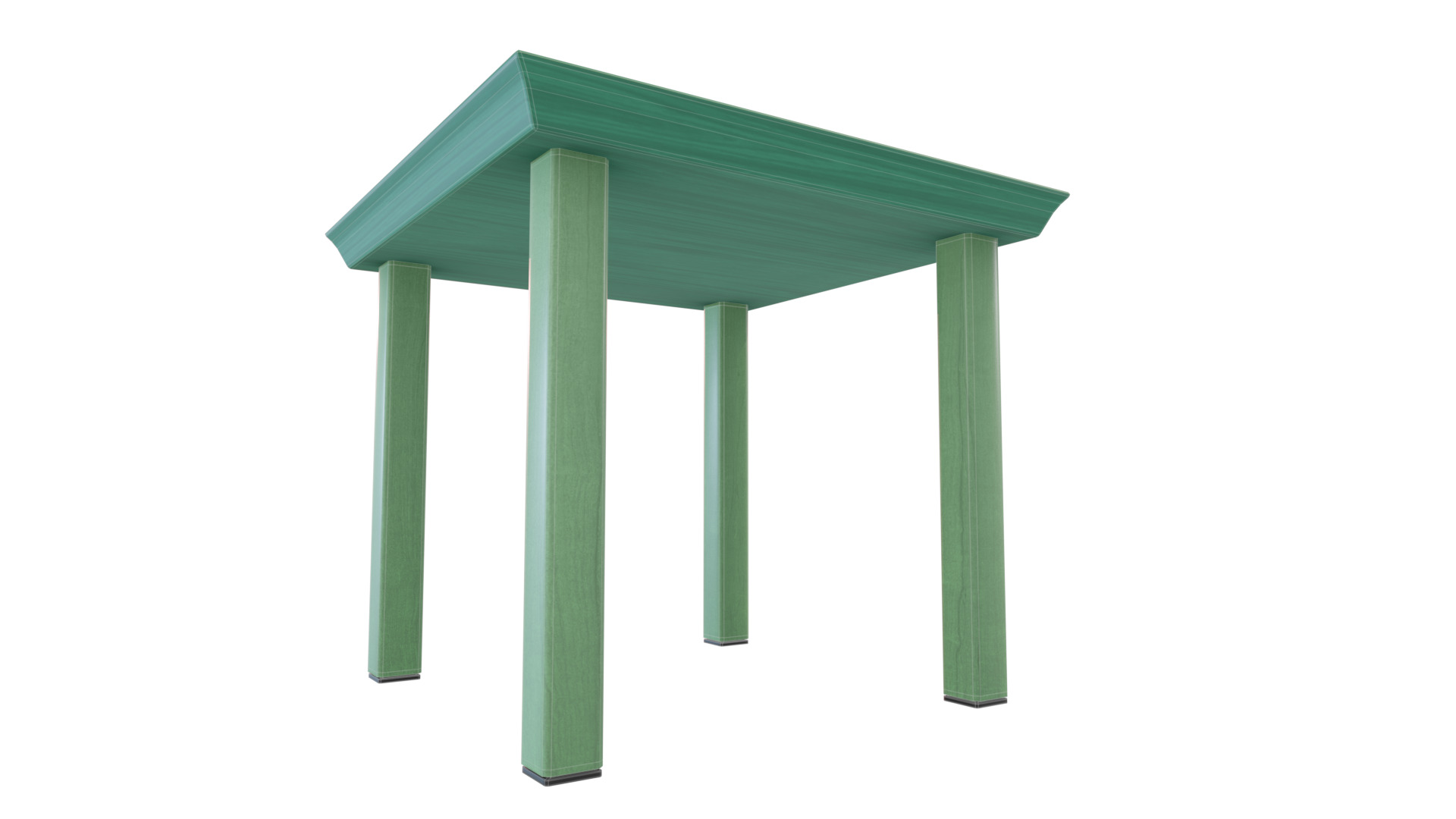 Outdoor Table Low-poly 3D model_4