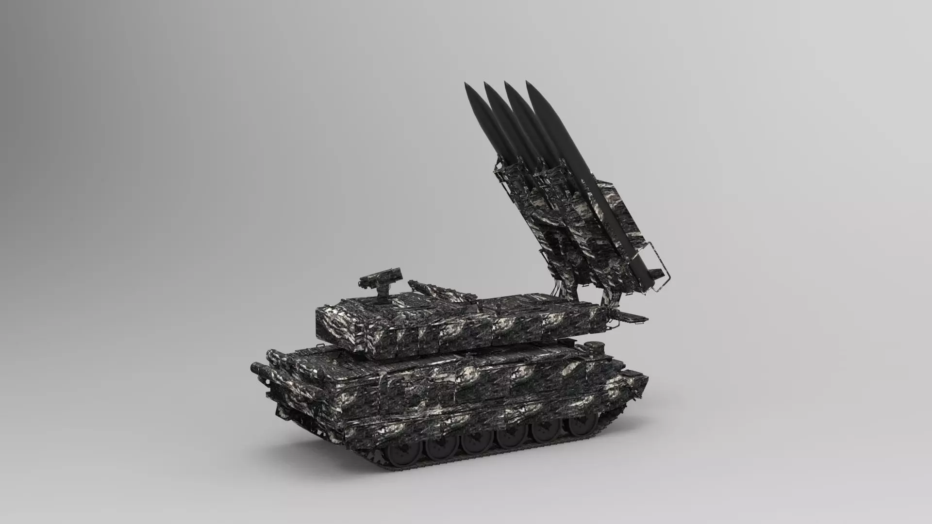 2K12 Kub surface-to-air missile 3D model