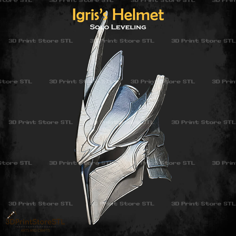 Igris Helmet Cosplay Solo Leveling - STL File 3D print model_1