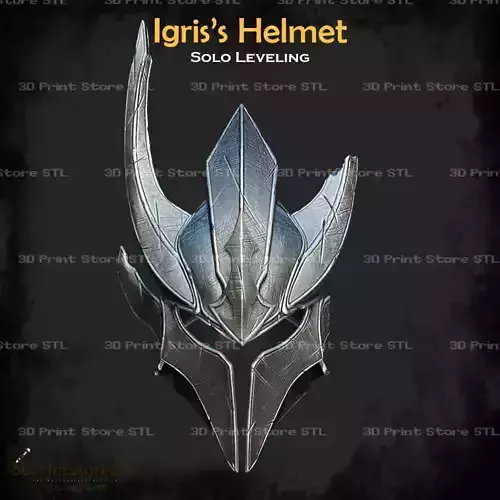 Igris Helmet Cosplay Solo Leveling - STL File 3D print model