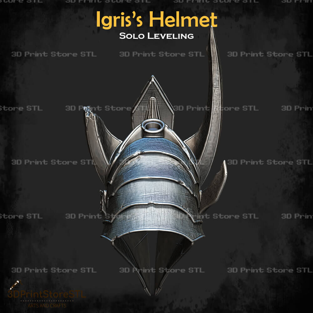 Igris Helmet Cosplay Solo Leveling - STL File 3D print model_5
