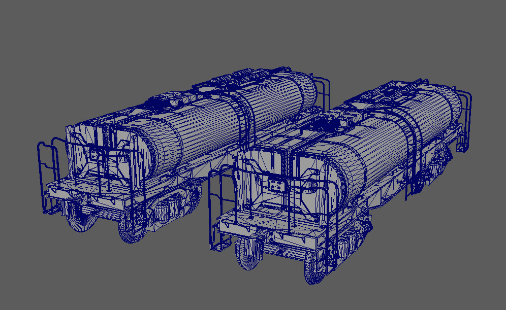 Next Generation Train Oil Tank Car Leather Low-poly 3D model_1