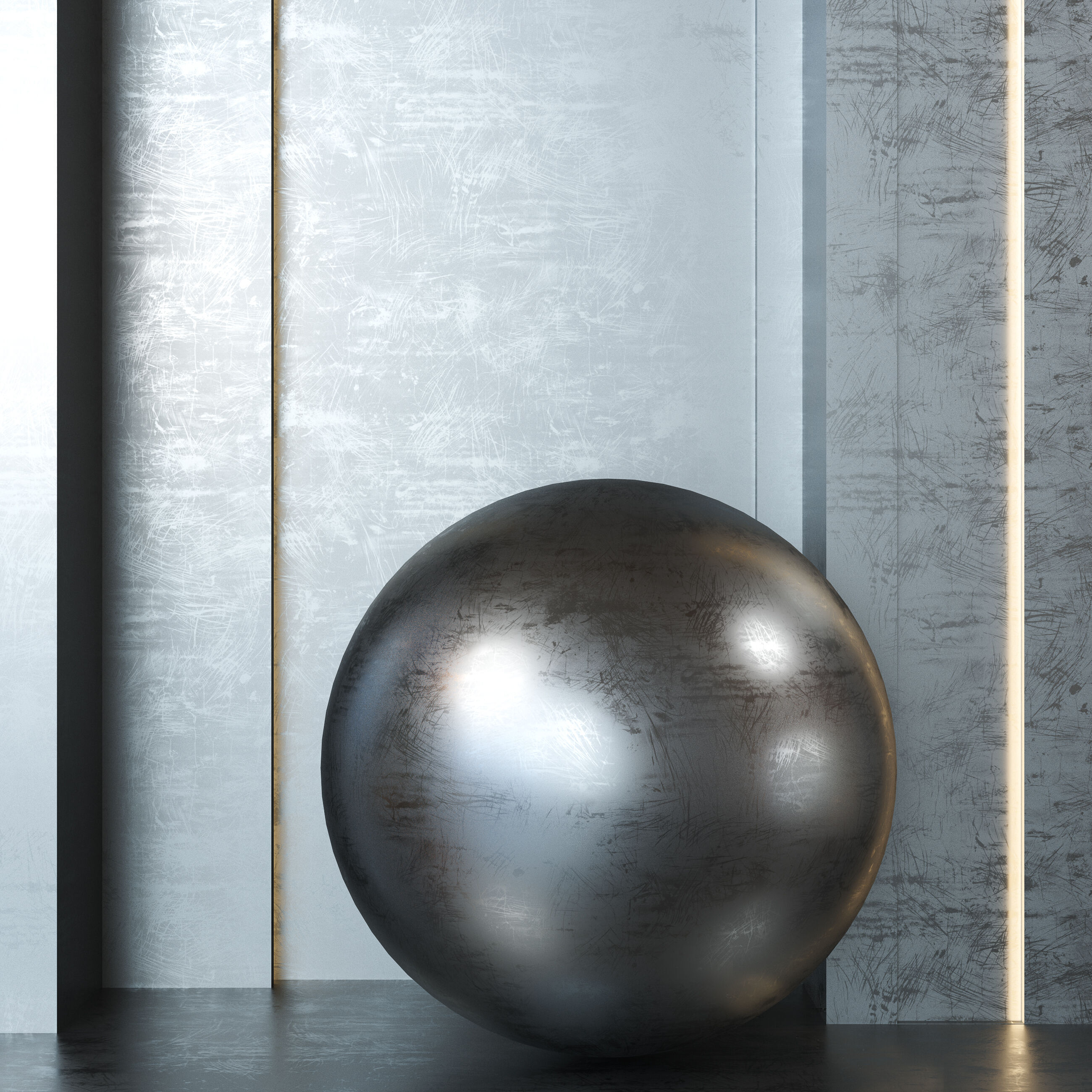 4K Iron Material Texture Set - 4 Patterns - Premium Seamless PBR Texture_1