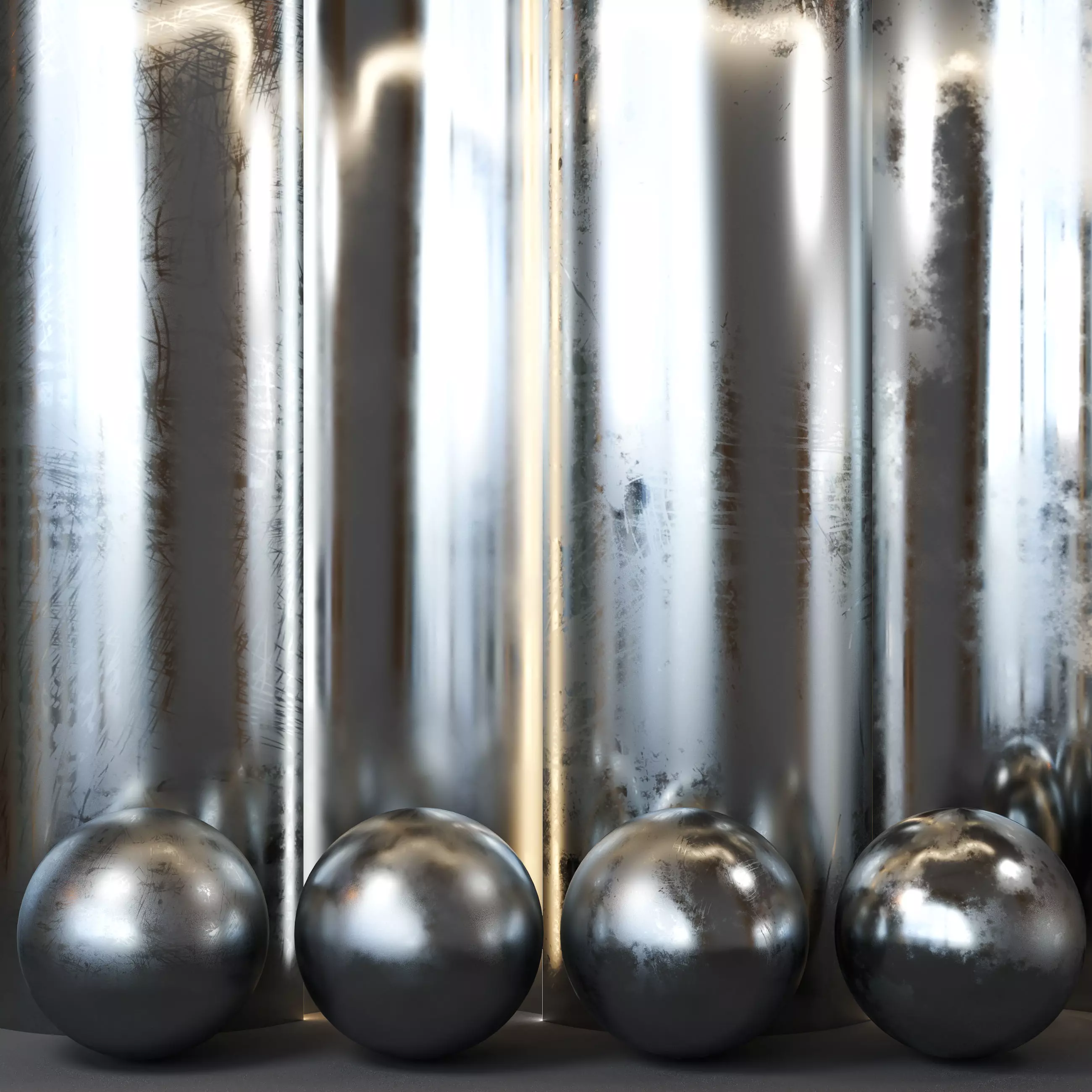 4K Iron Material Texture Set - 4 Patterns - Premium Seamless PBR Texture_0