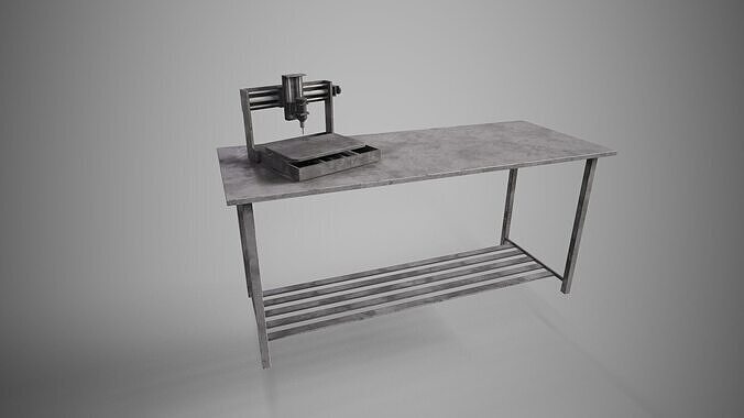 CNC Table Low-poly 3D model