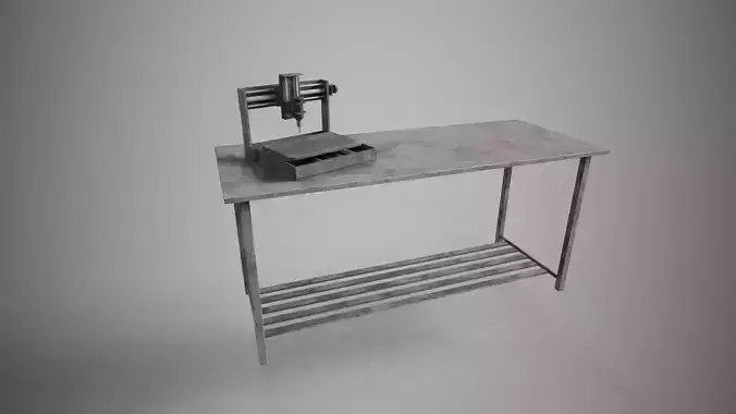 CNC Table Low-poly 3D model