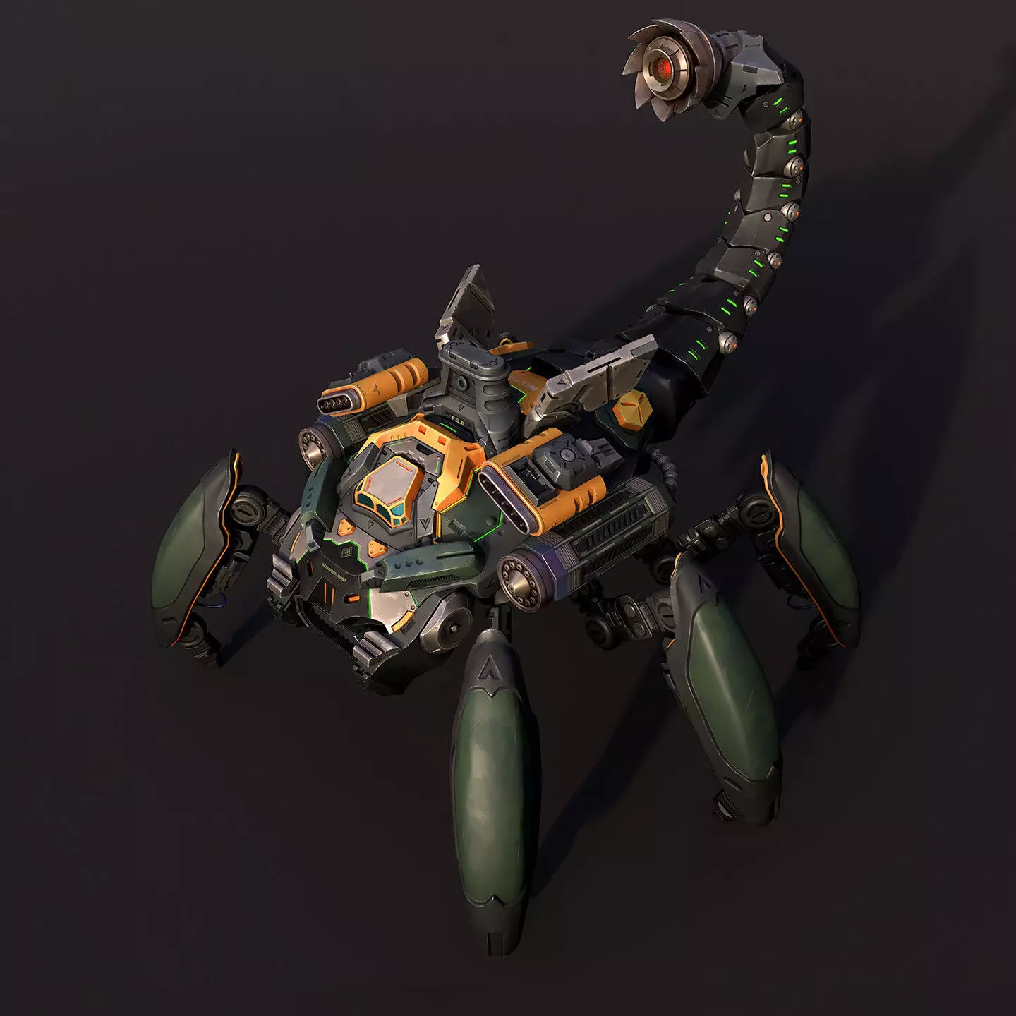 Next Generation Mechanical Scorpion Low-poly 3D model_0