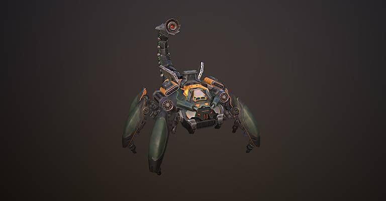 Next Generation Mechanical Scorpion Low-poly 3D model_1