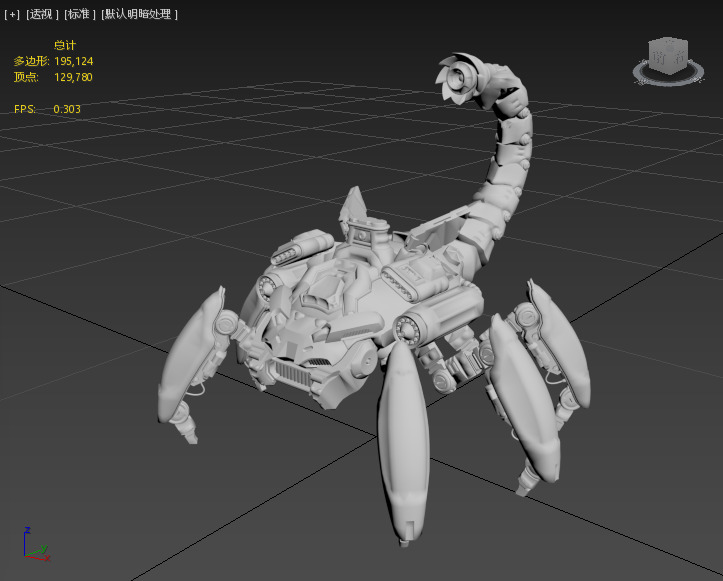 Next Generation Mechanical Scorpion Low-poly 3D model_2