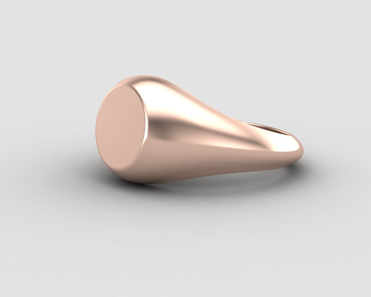 signet Ring Base 8mm top in All sizes 153-MWC 3D print model_8