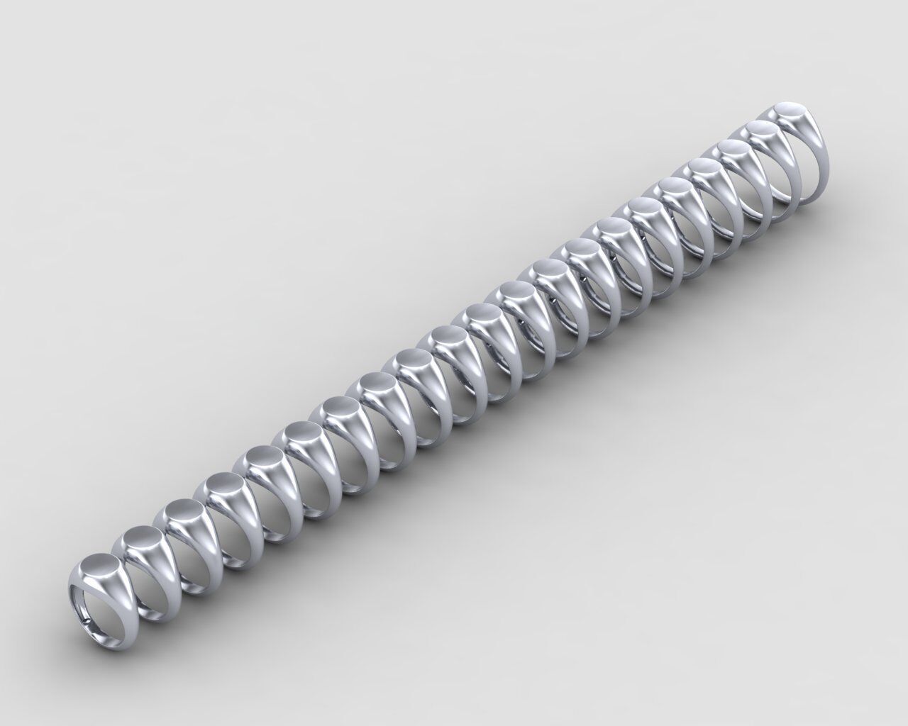 signet Ring Base 8mm top in All sizes 153-MWC 3D print model_14