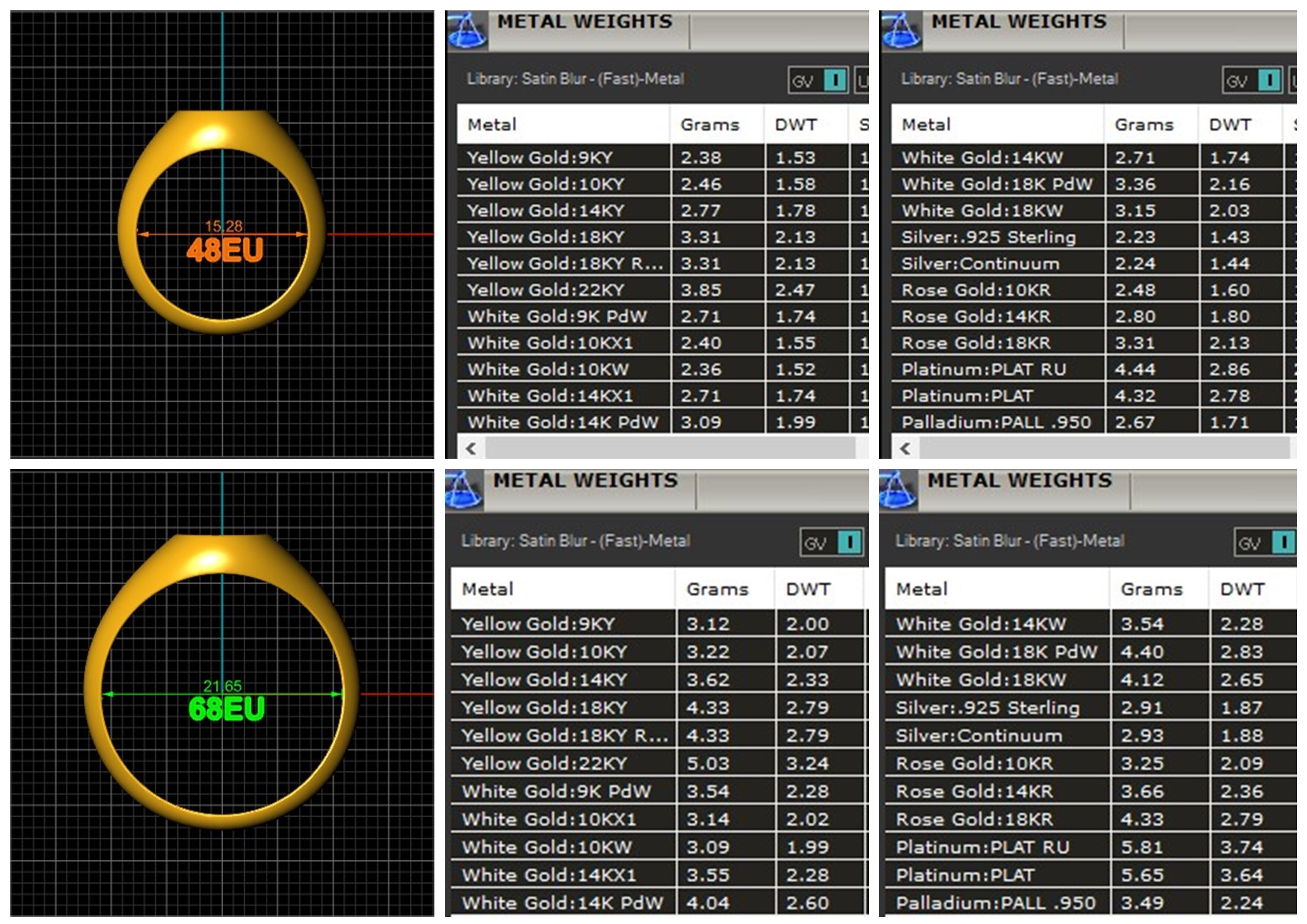 signet Ring Base 8mm top in All sizes 153-MWC 3D print model_12