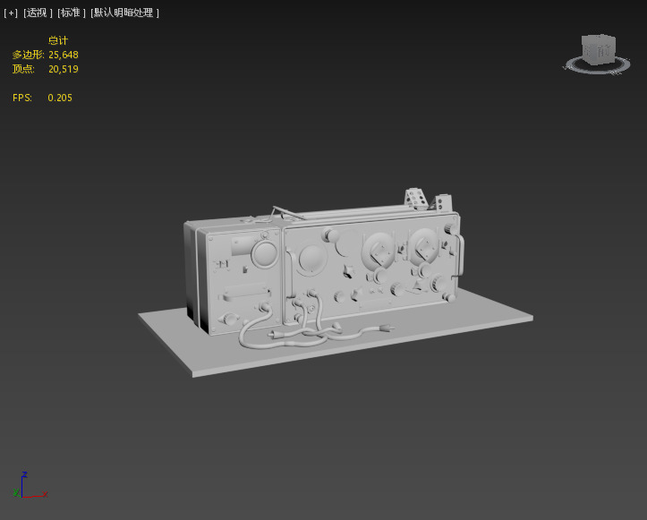Next generation vintage radio Low-poly 3D model_1