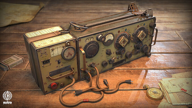 Next generation vintage radio Low-poly 3D model