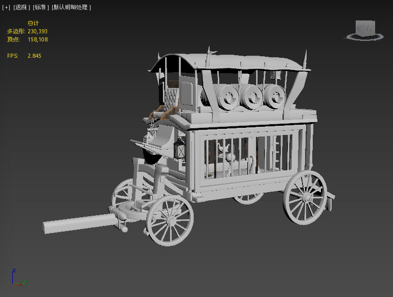 Next generation carriage Low-poly 3D model_2