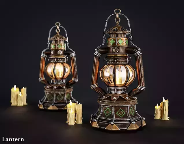Lantern Low-poly 3D model