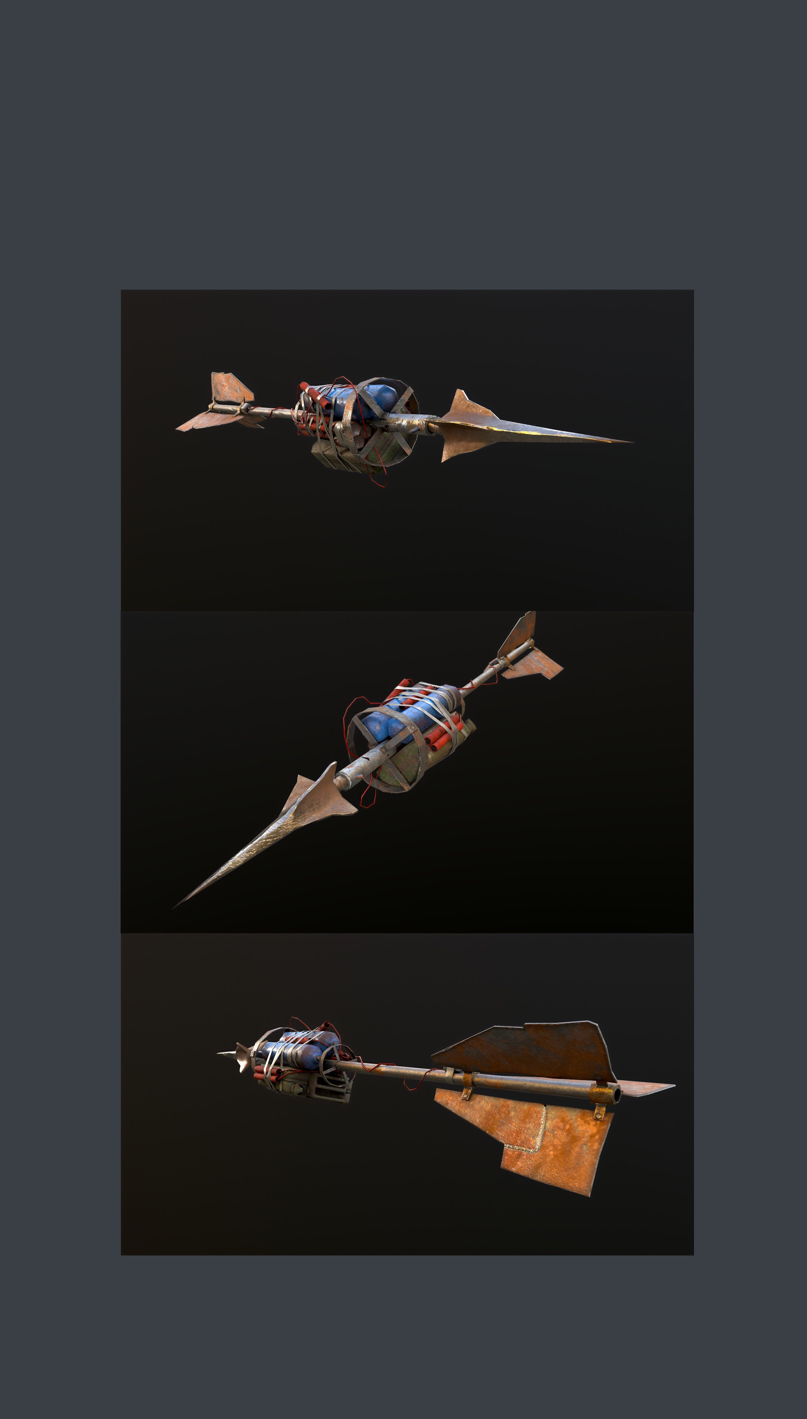 Next Generation Apocalypse Artillery Spear Low-poly 3D model_3