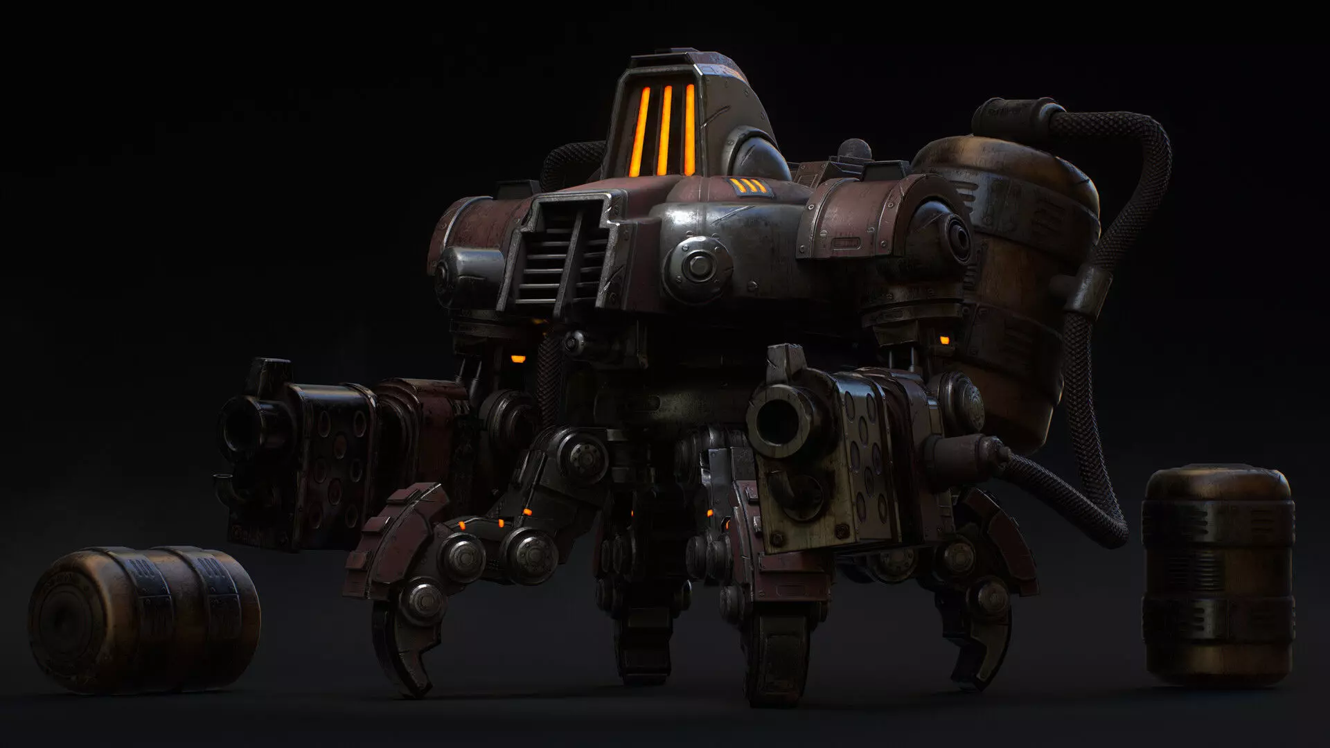 Next generation Spitfire Robot Low-poly 3D model_0