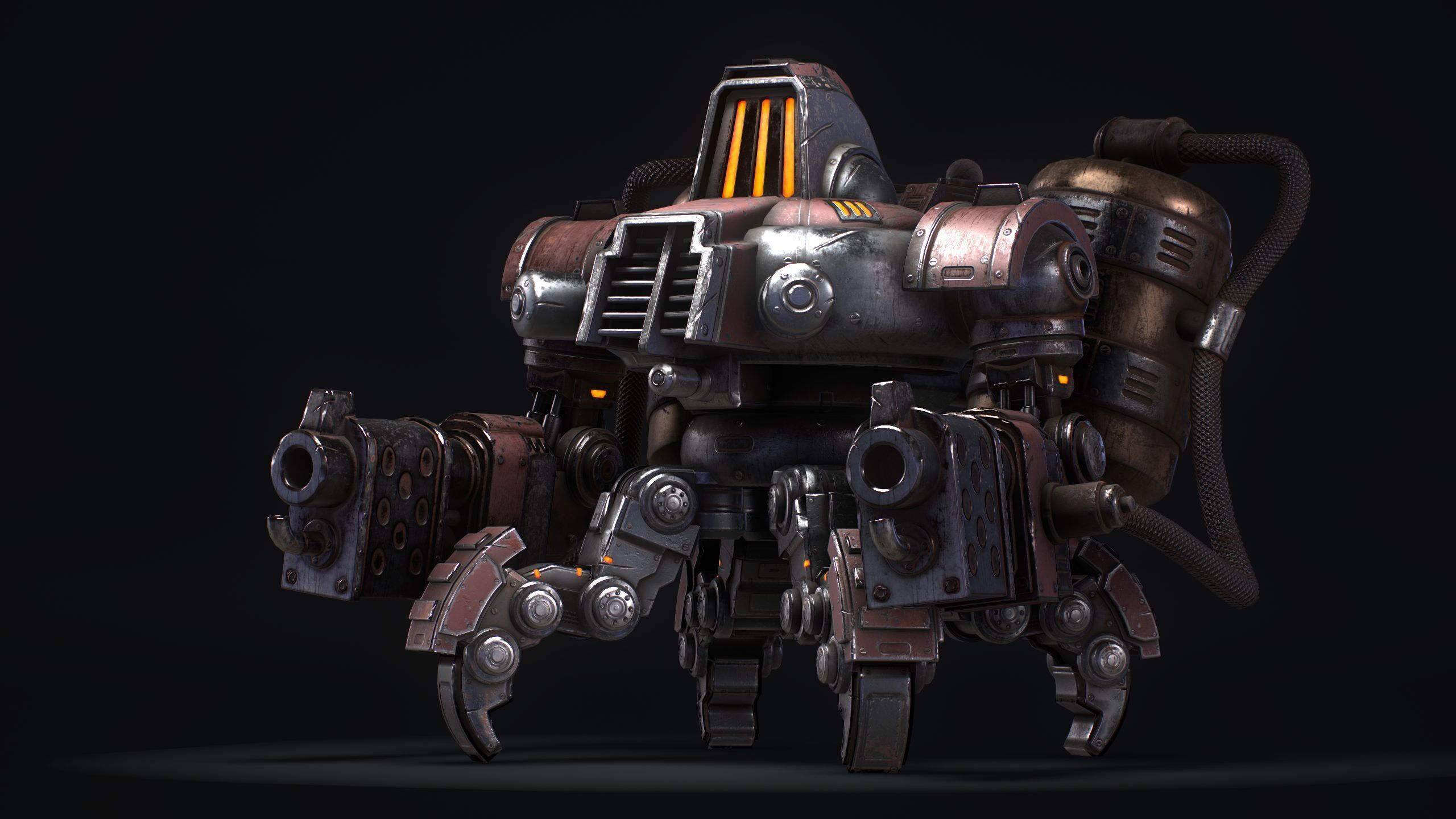 Next generation Spitfire Robot Low-poly 3D model_1