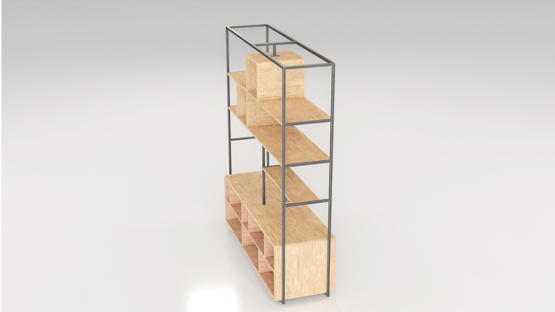 Furniture Modern Shelf 2 3D model_8