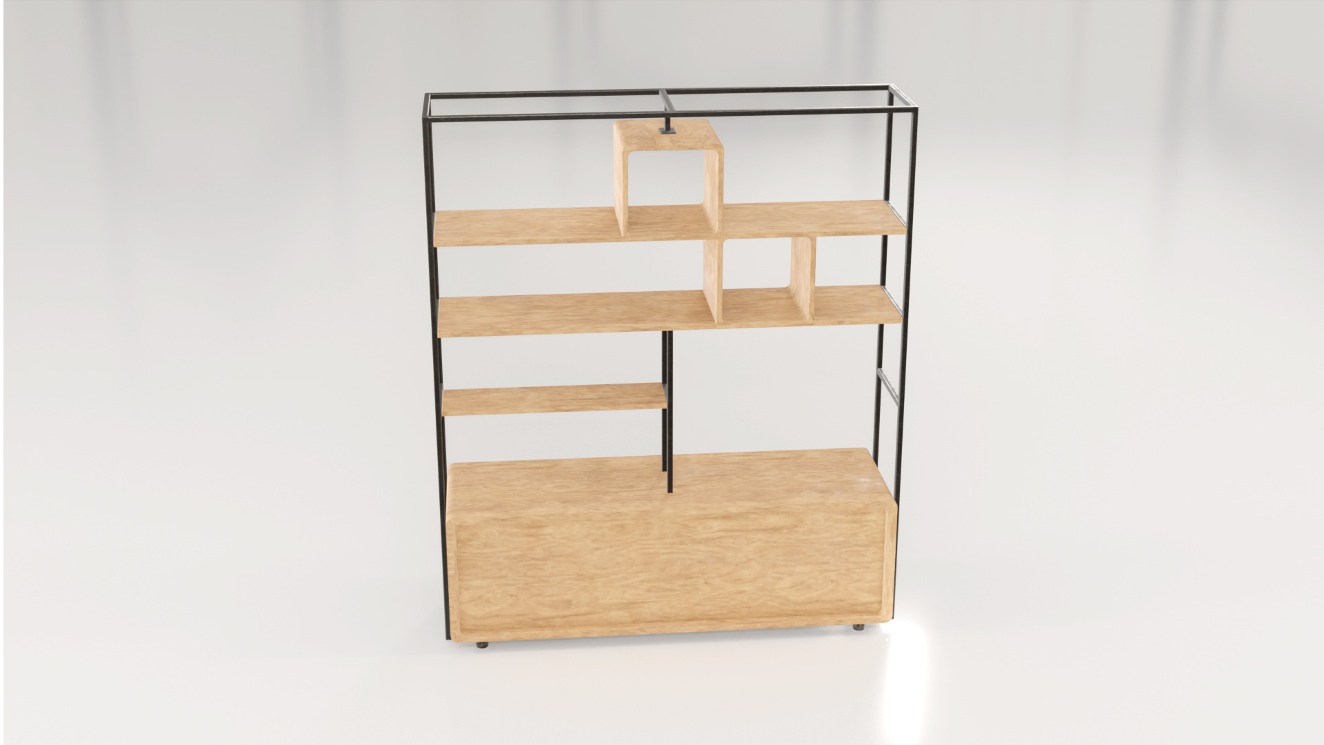 Furniture Modern Shelf 2 3D model_6