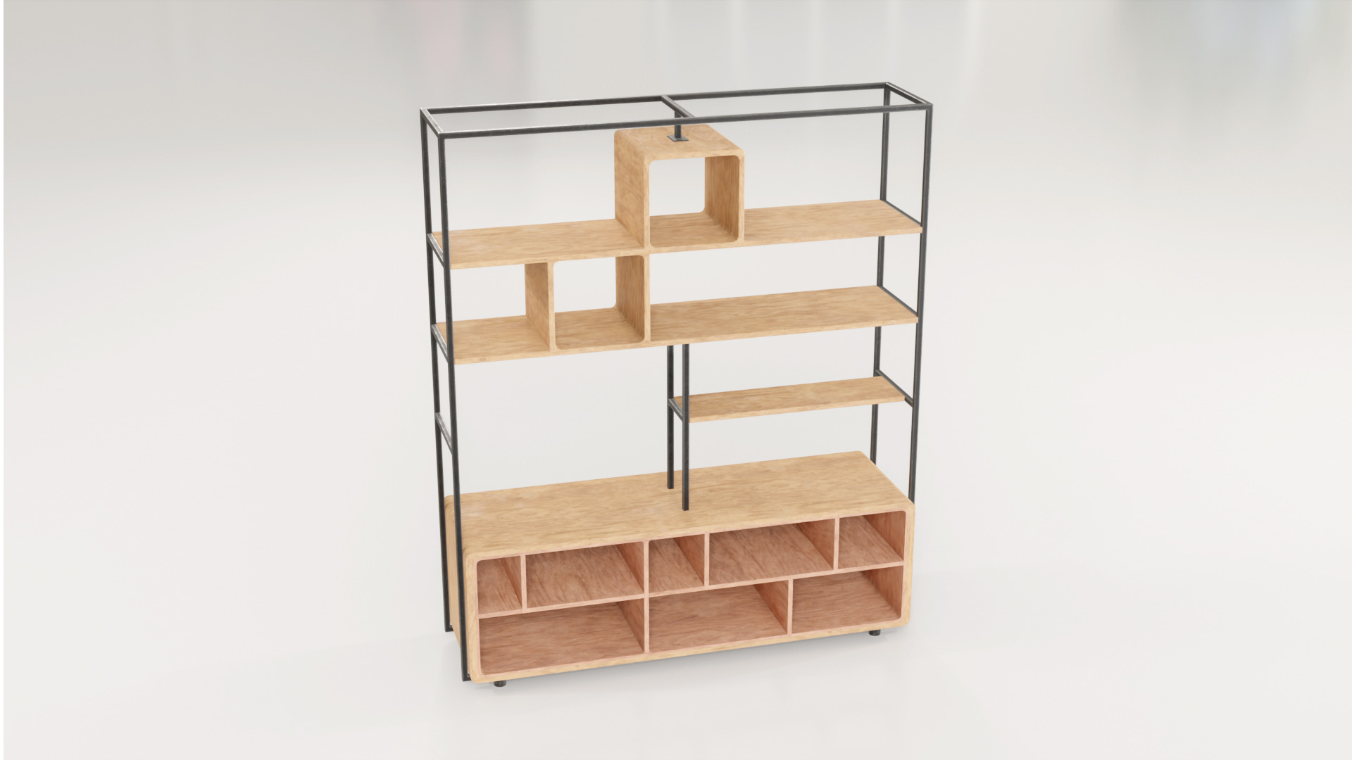Furniture Modern Shelf 2 3D model_2