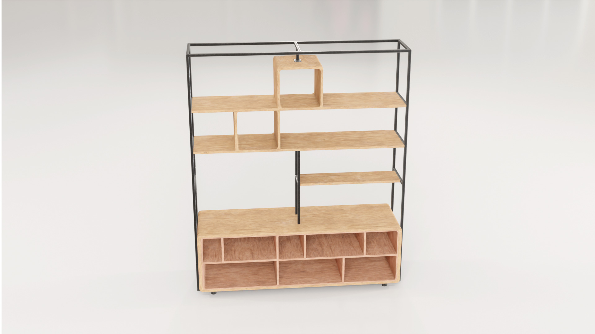Furniture Modern Shelf 2 3D model_1