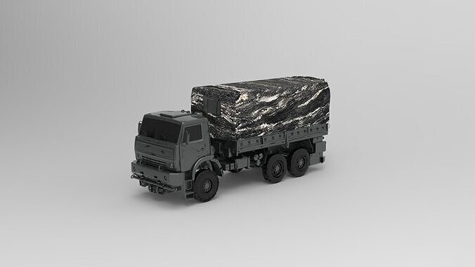cargo military truck  3D model