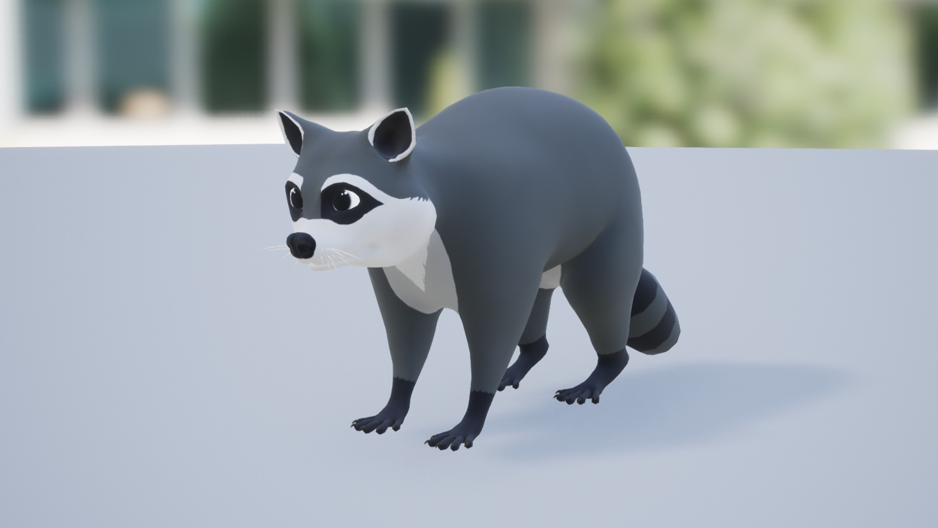 Cartoon Raccoon Low-poly 3D model_9