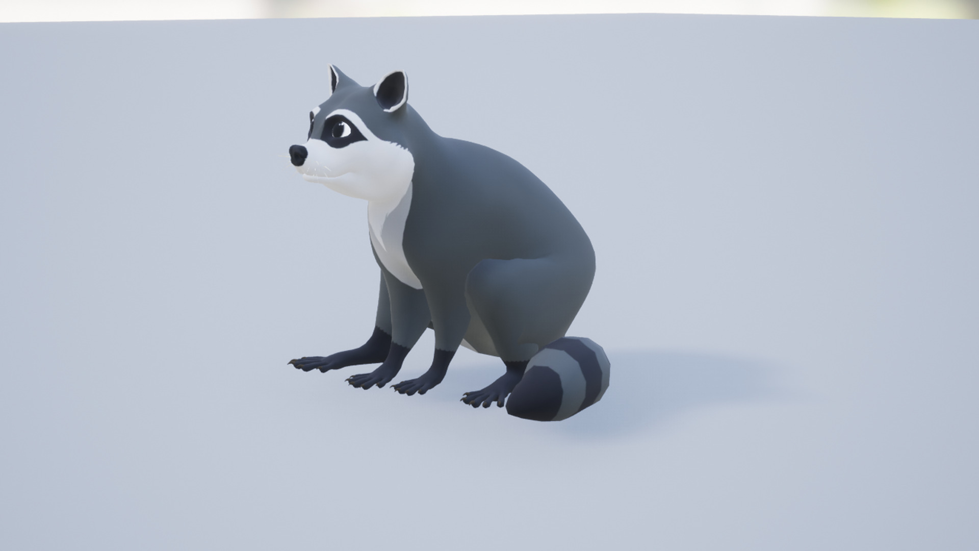 Cartoon Raccoon Low-poly 3D model_13