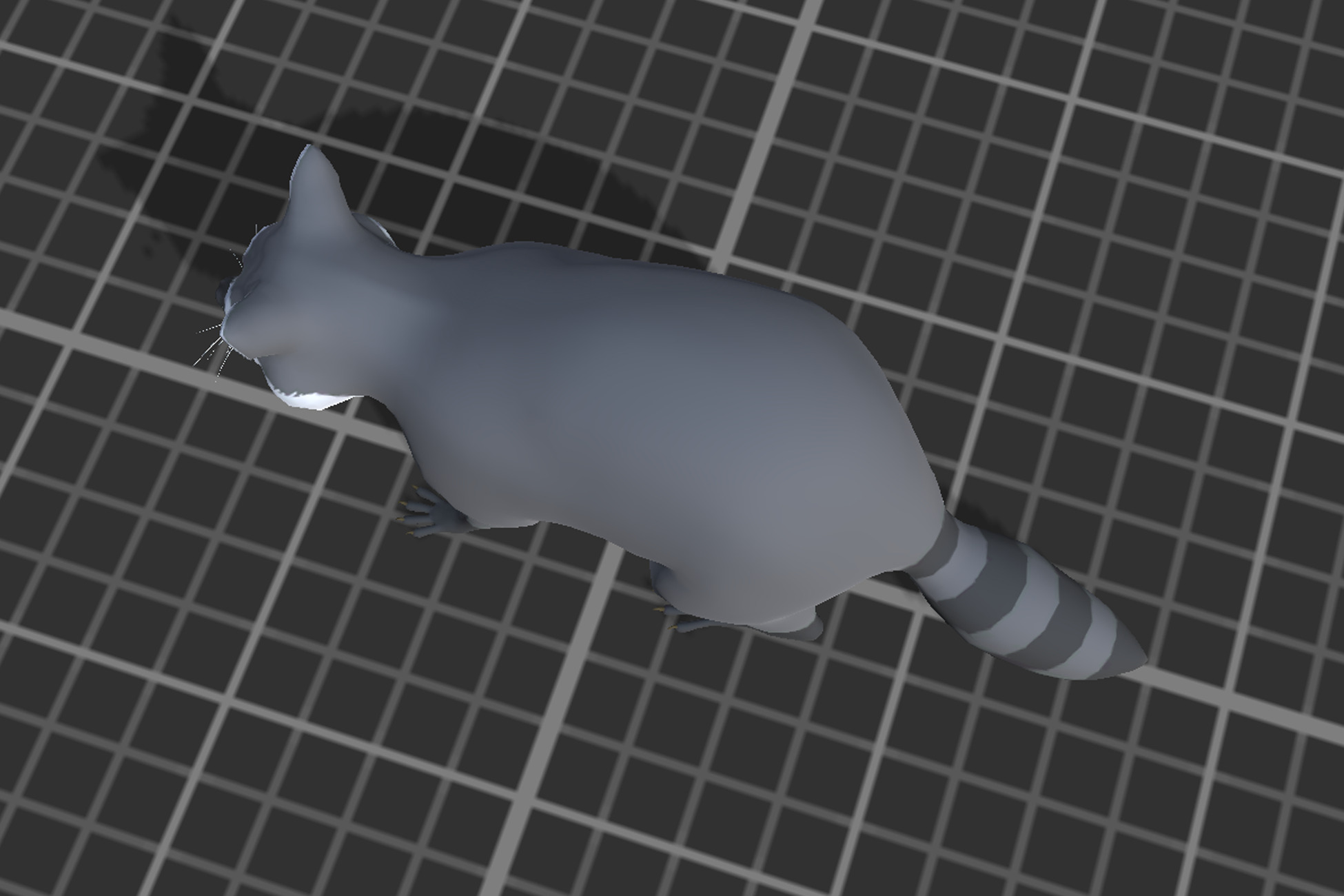 Cartoon Raccoon Low-poly 3D model_4