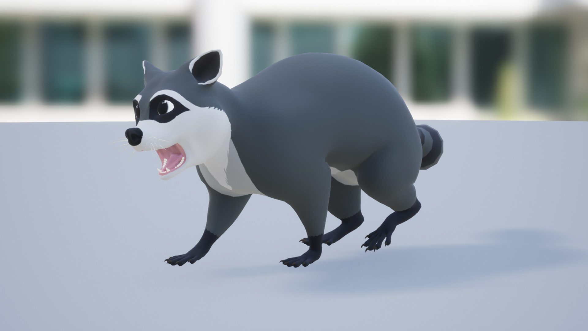 Cartoon Raccoon Low-poly 3D model_12