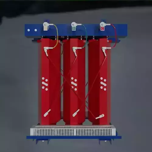 Dry-Type Transformer Low-poly 3D model