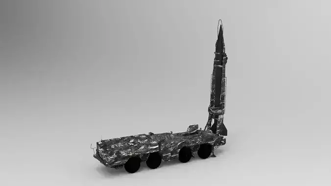Surface-to-surface tactical missile system 9K72 Elbrus 3D model
