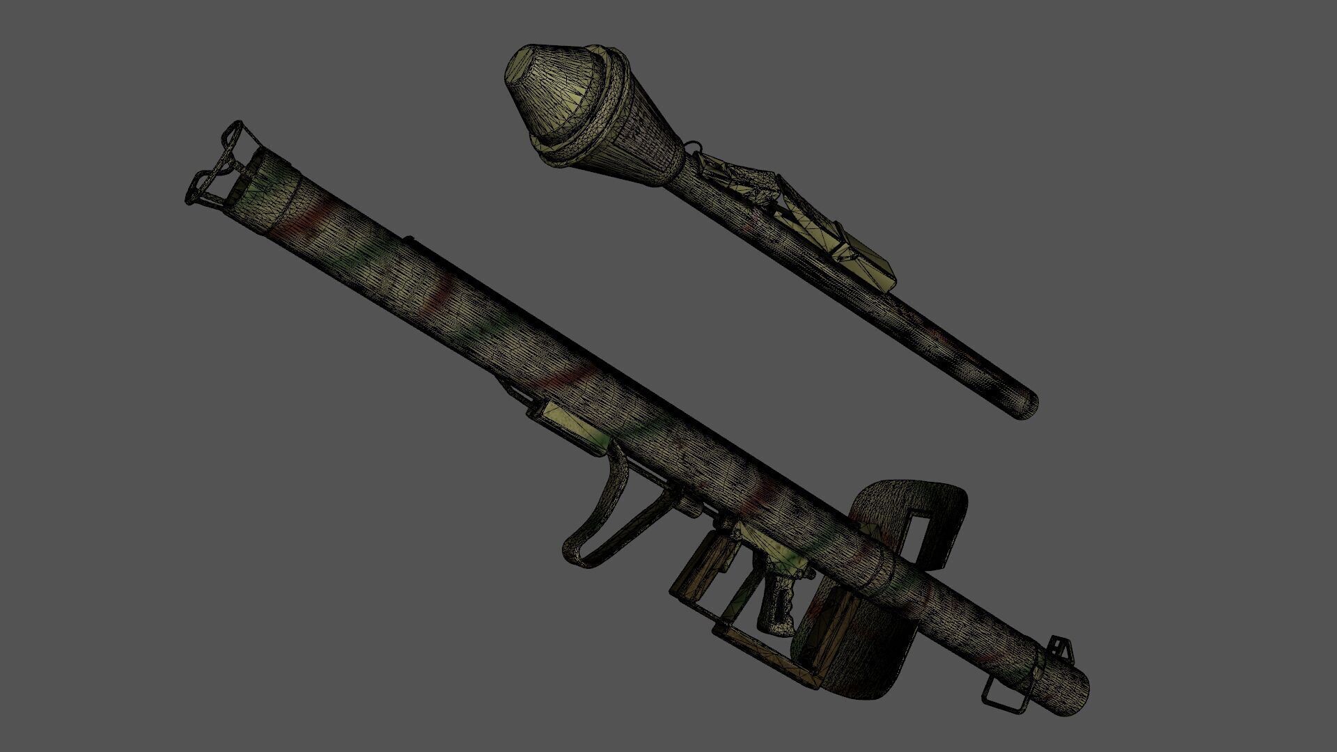 Panzerfaust WW2 Low-poly 3D model_10