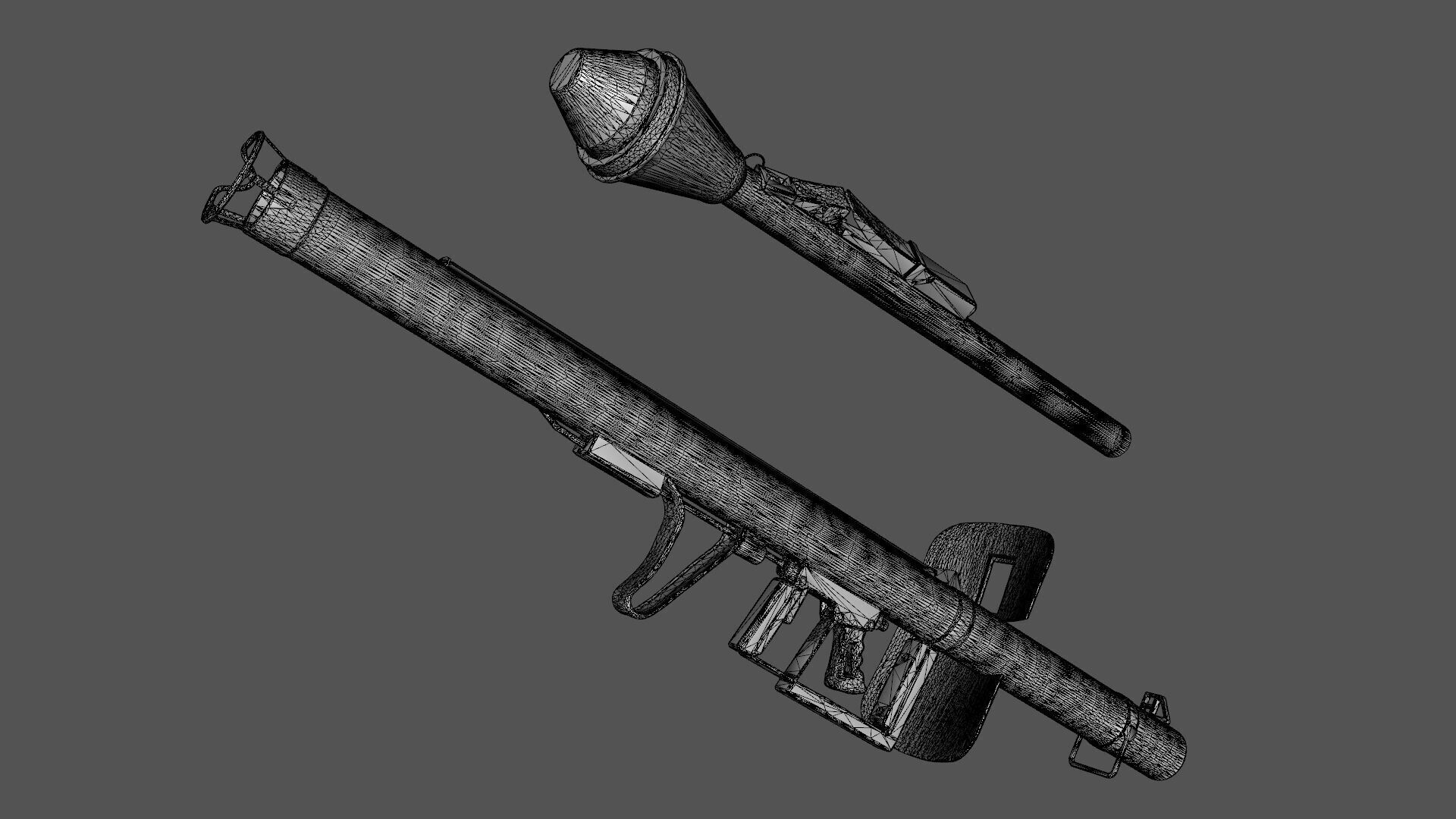 Panzerfaust WW2 Low-poly 3D model_14