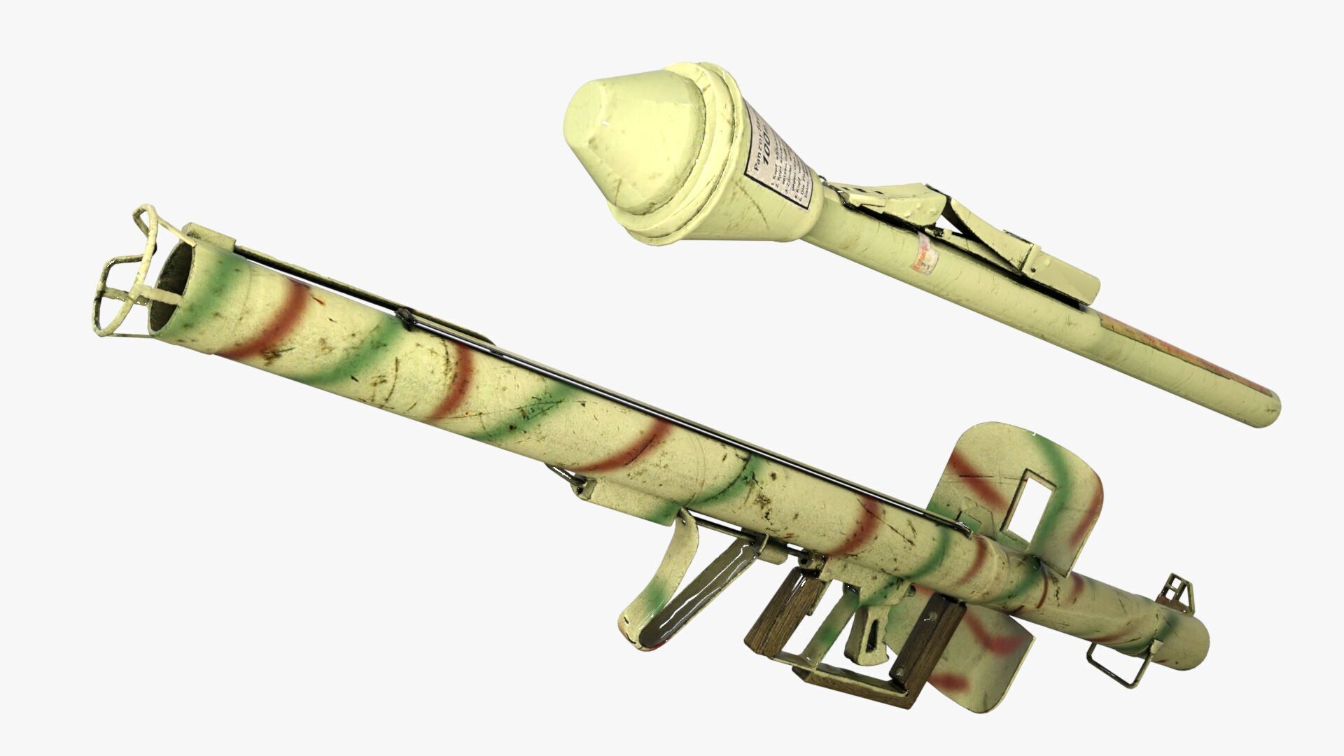 Panzerfaust WW2 Low-poly 3D model_1