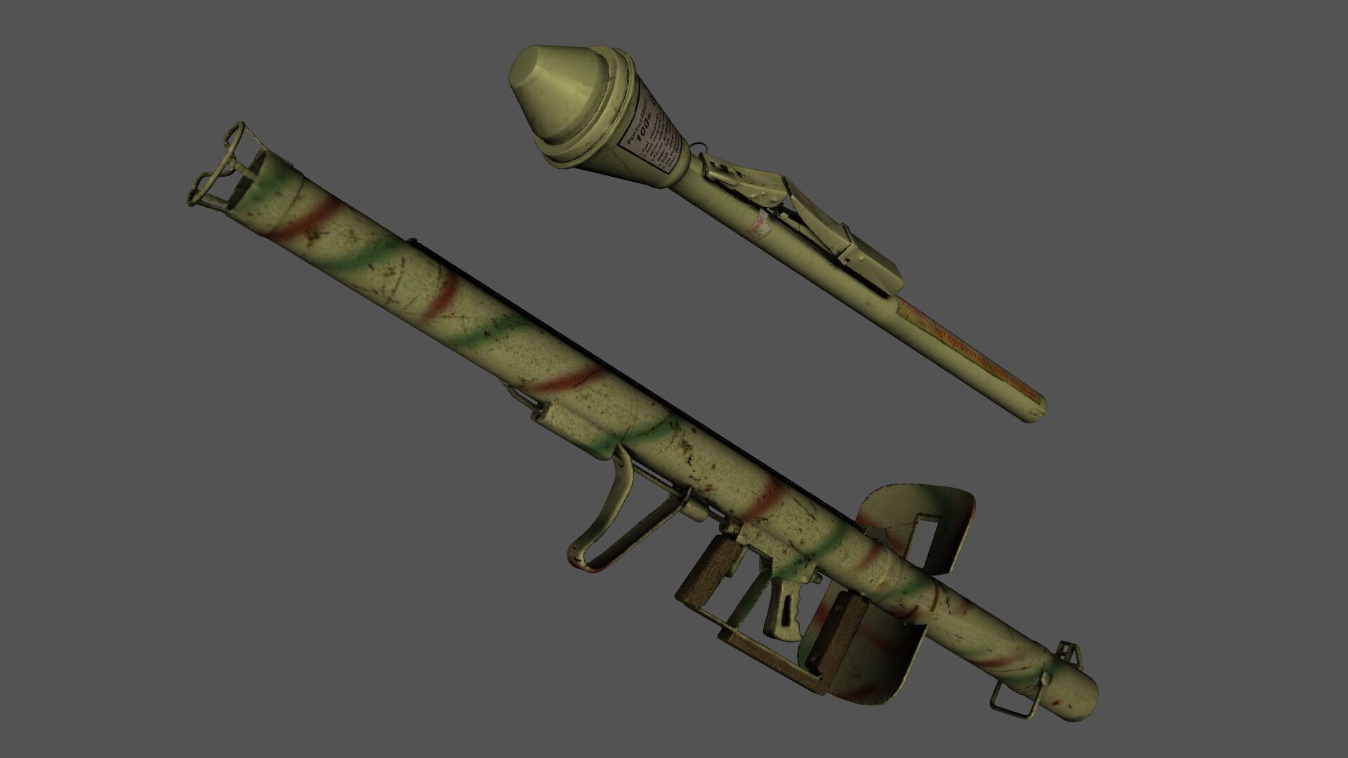Panzerfaust WW2 Low-poly 3D model_15