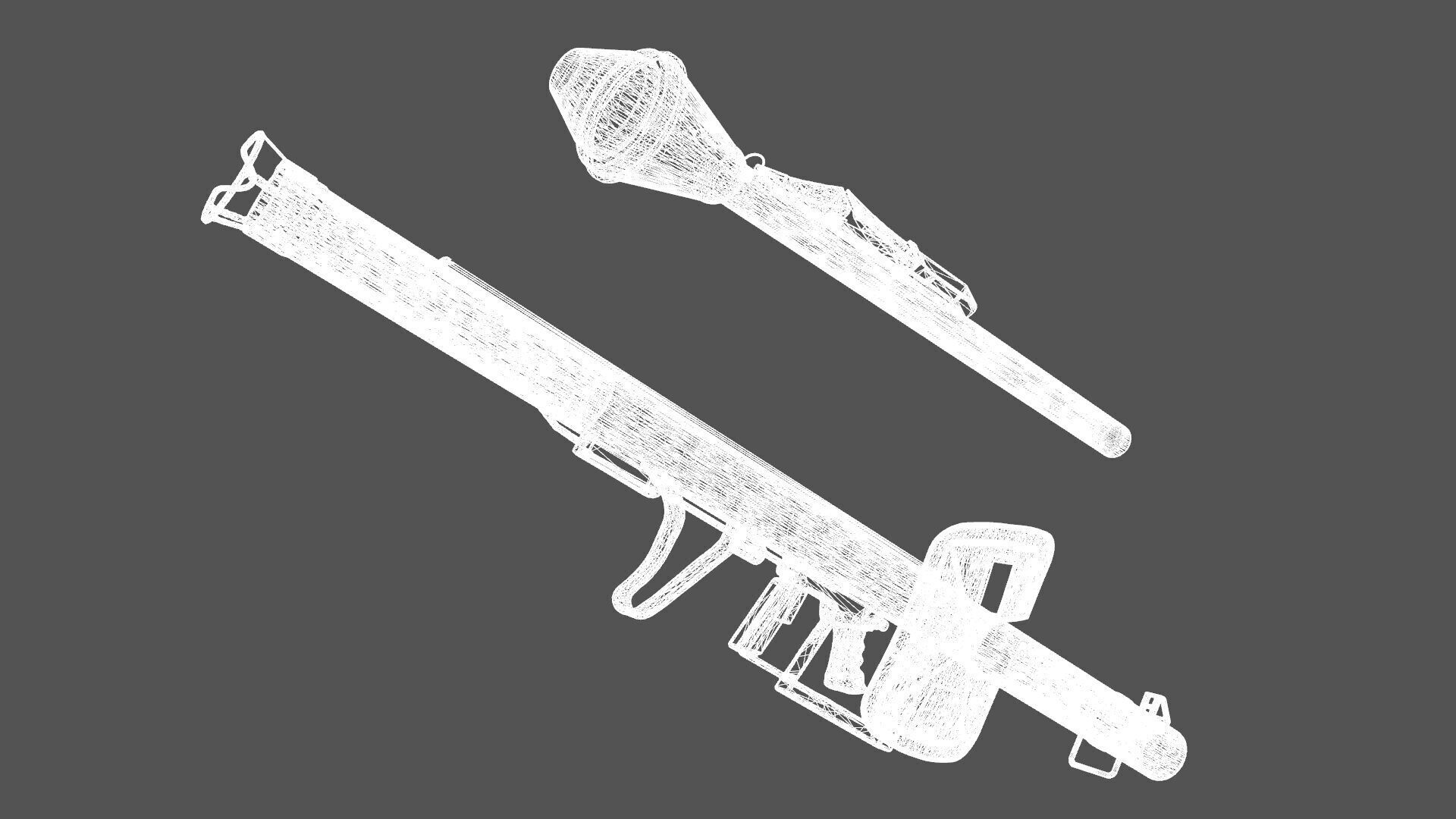 Panzerfaust WW2 Low-poly 3D model_11