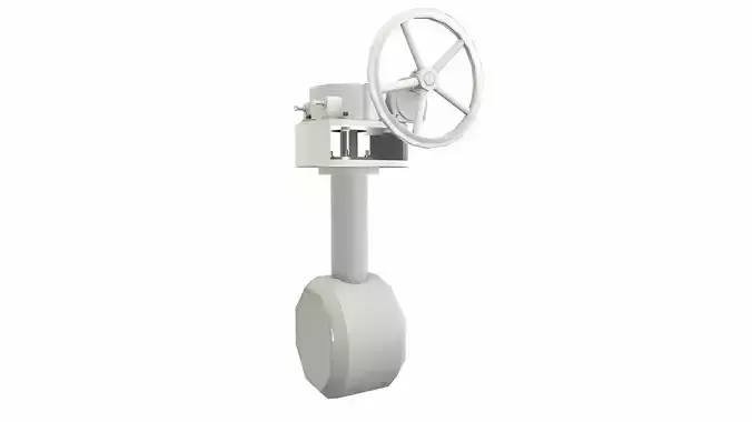 Butterfly Manual Valve Low-poly 3D model